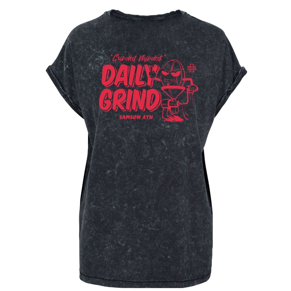Daily Grind Ladies Washed Shoulder Tee