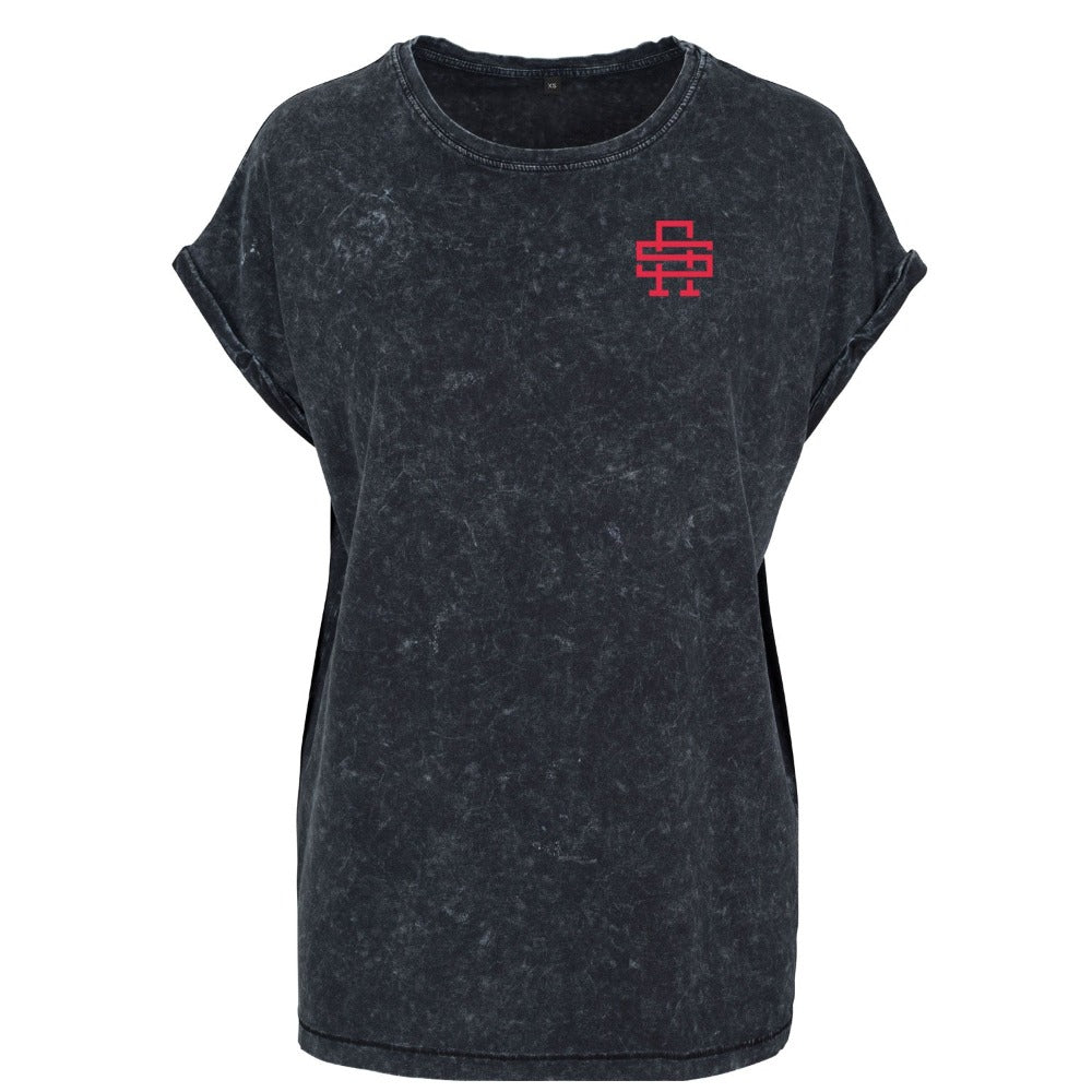 Daily Grind Ladies Washed Shoulder Tee