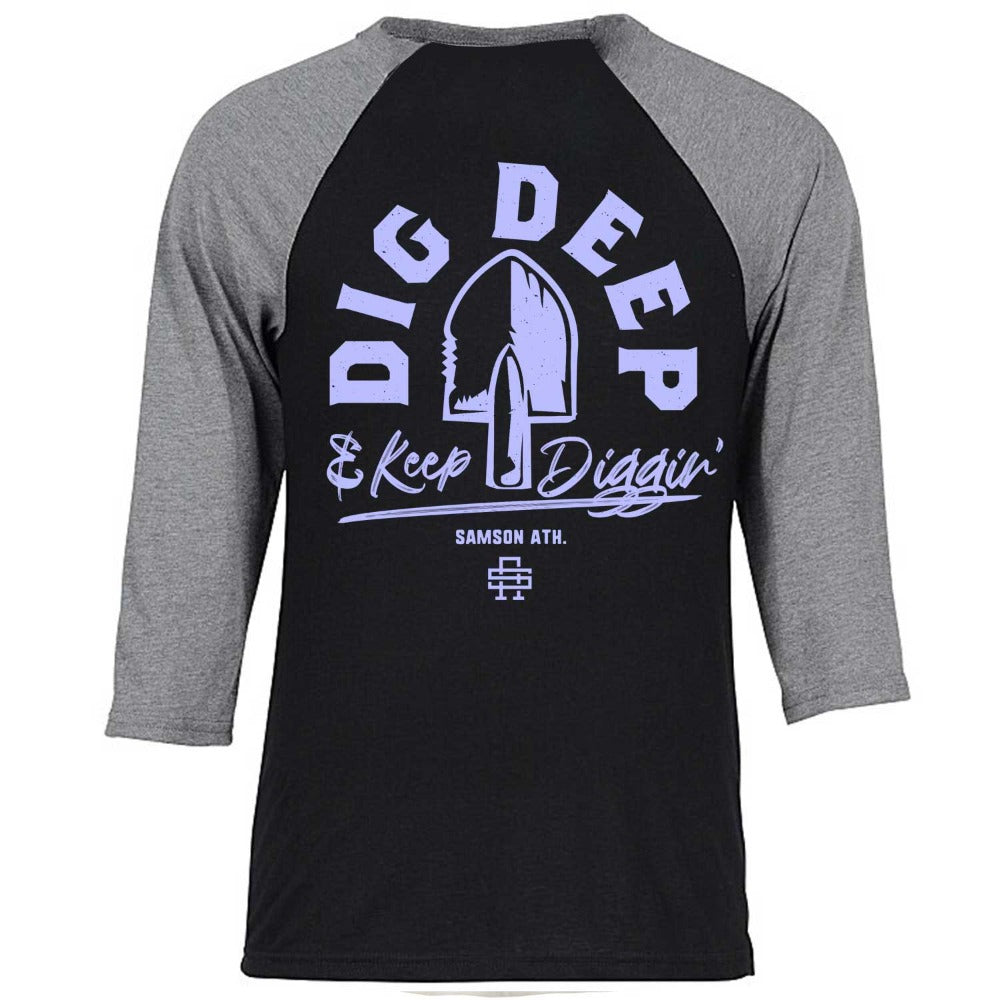 Dig Deep Gym Baseball T-Shirt