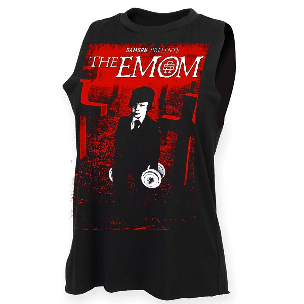 The Emom Omen Halloween Gym Ladies Cut Off Tank