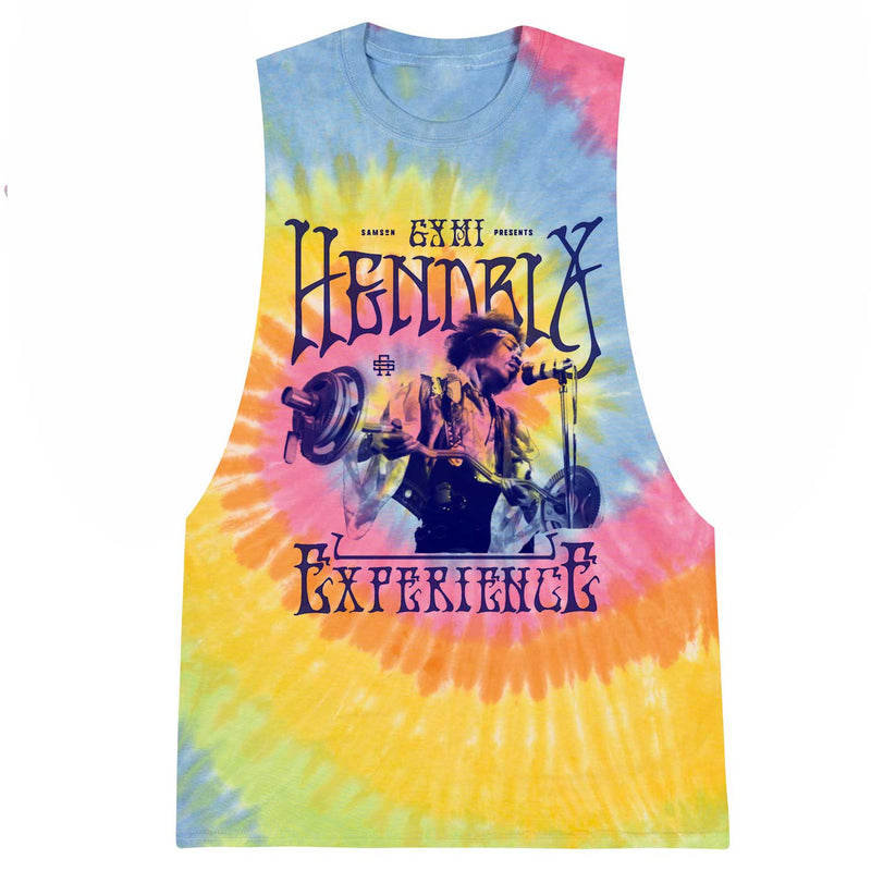 Gymi Hendrix Men's Tie Dye Cut Off Tank