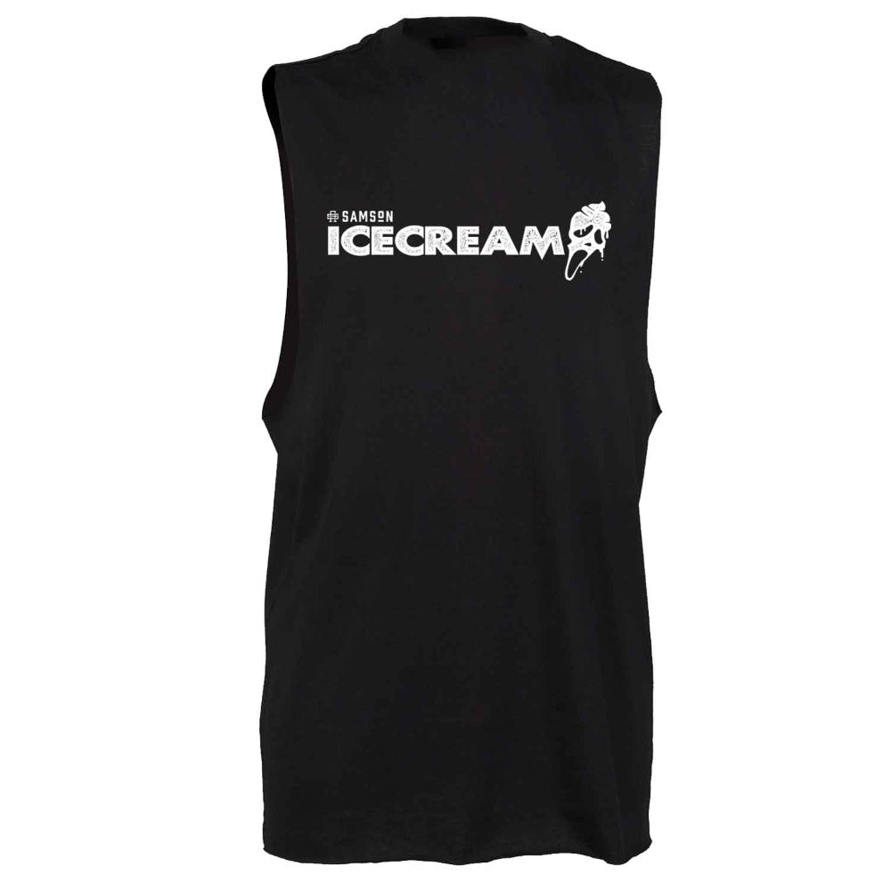 Ice Cream Scream Halloween Mens Cut Off Gym Tank Top