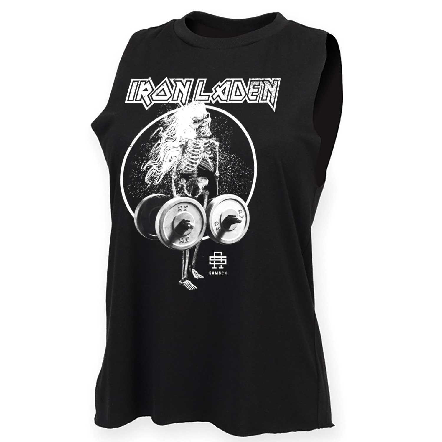 Iron Laden Ladies Cut Off Tank