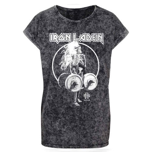 Iron Laden Ladies Washed Shoulder Tee