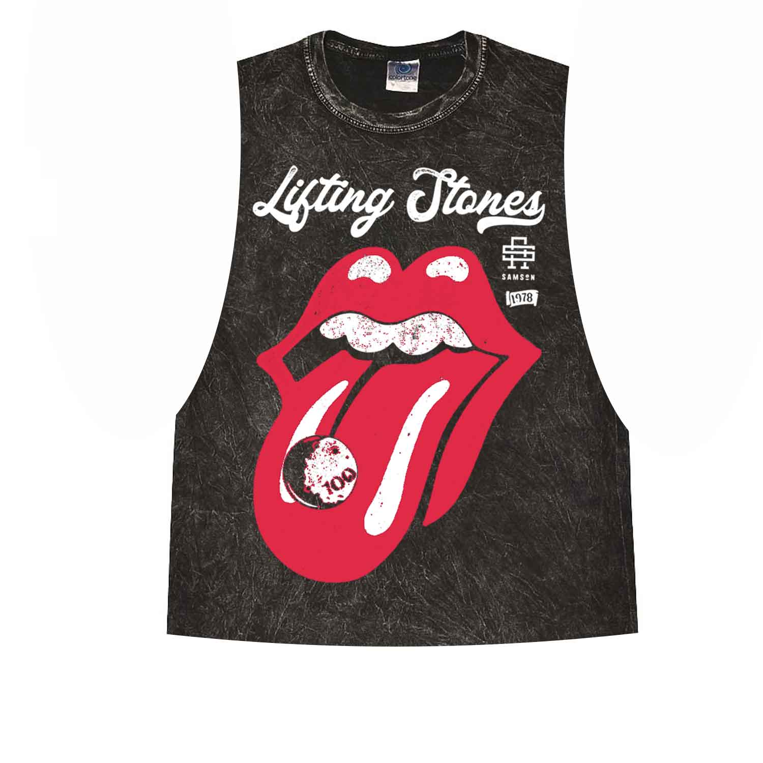 Lifting Stones Ladies Washed Cut Off Tank