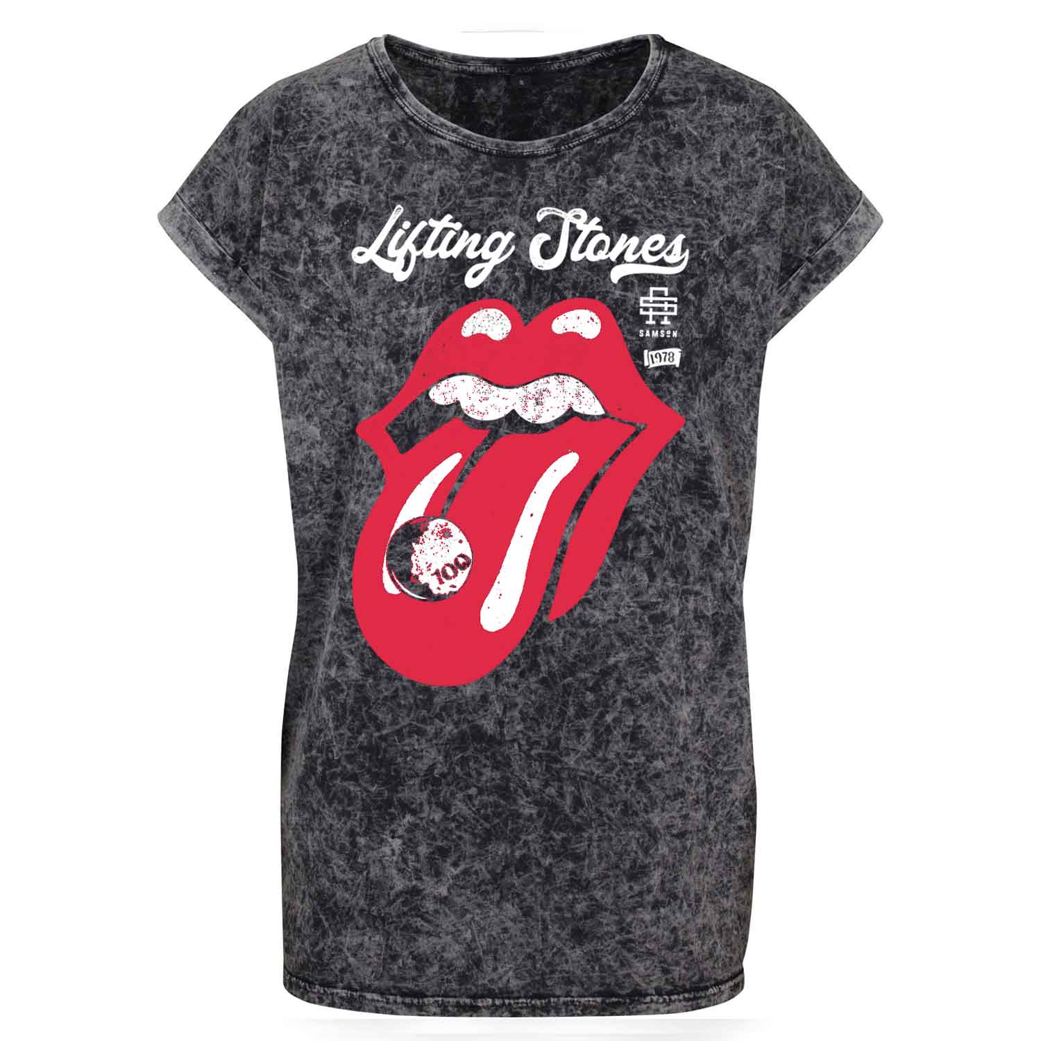 Lifting Stones Ladies Washed Shoulder Tee