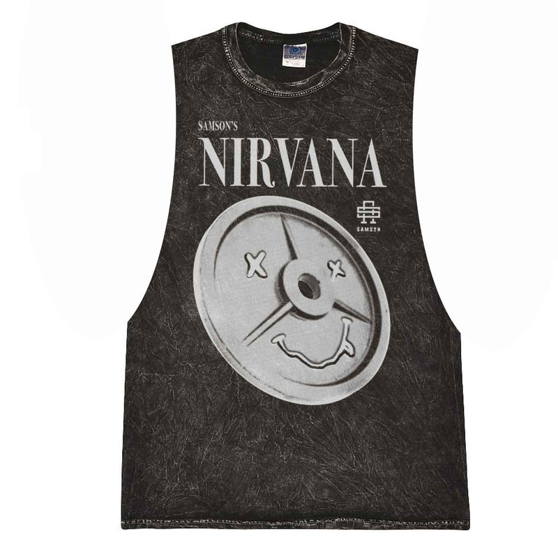 Samson's Nirvana Mens Washed Cut Off Tank