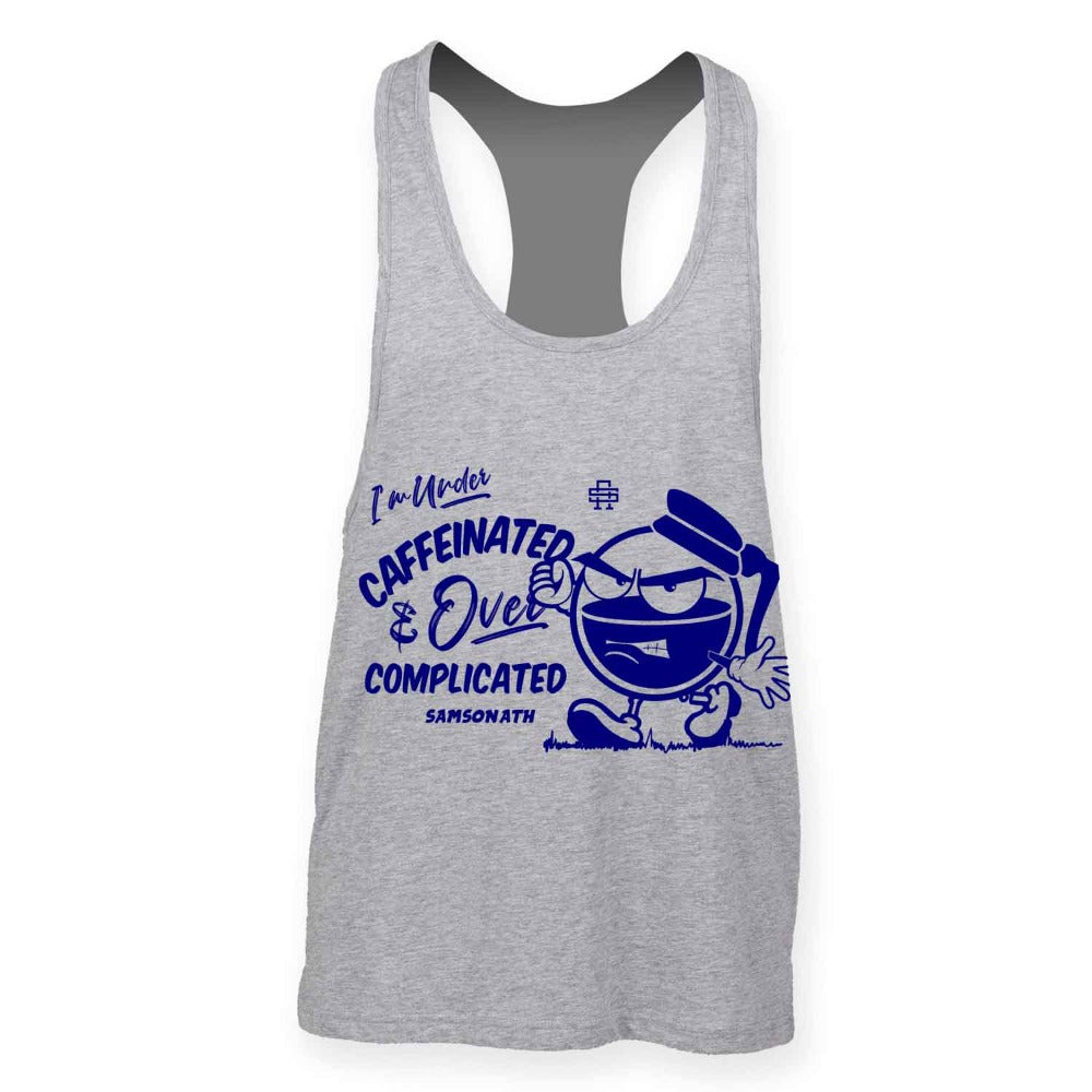 Under Caffeinated and Over Complicated Mens Bodybuilding Vest