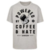 Powered By Coffee And Hate V2 Oversized Gym T-Shirt