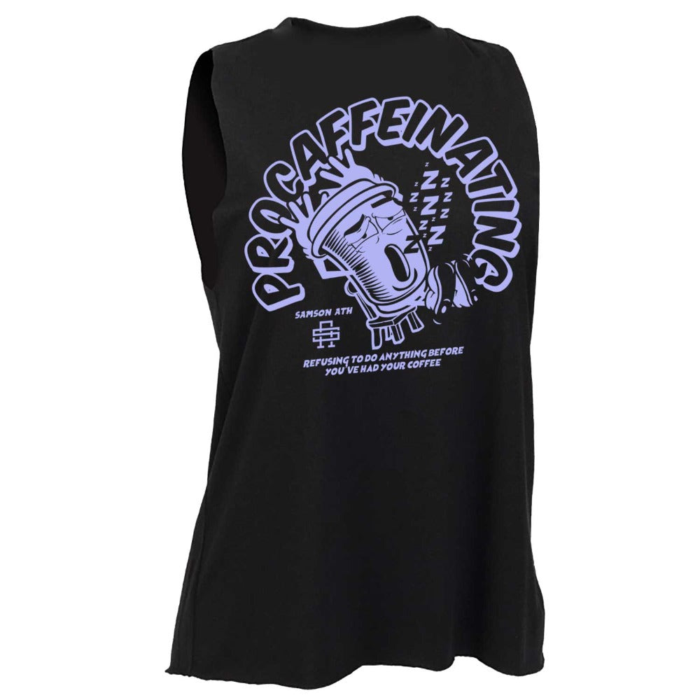 Procaffeinating Ladies Cut Off Tank