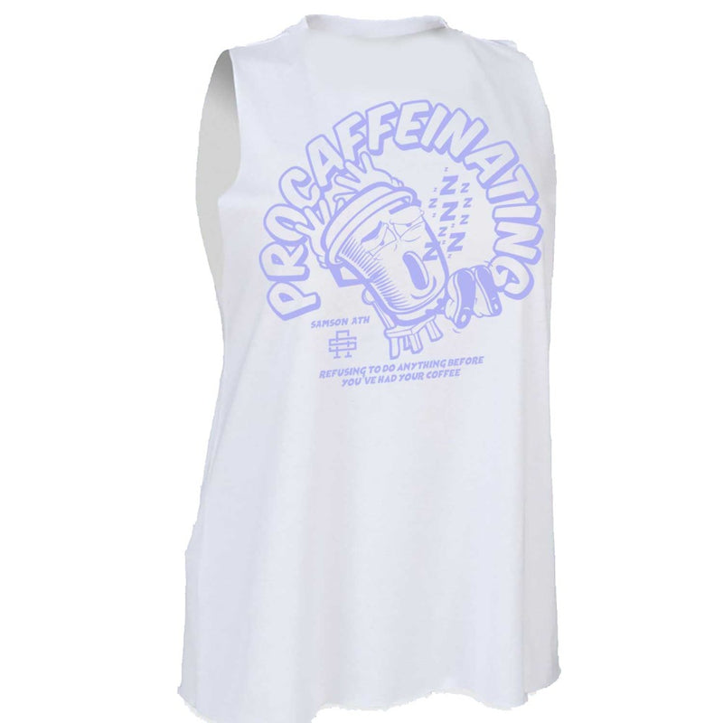 Procaffeinating Ladies Cut Off Tank