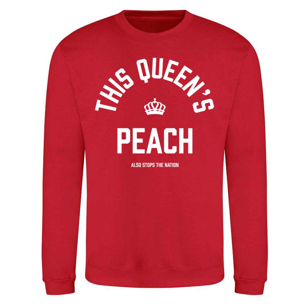 This Queen's Peach Sweater