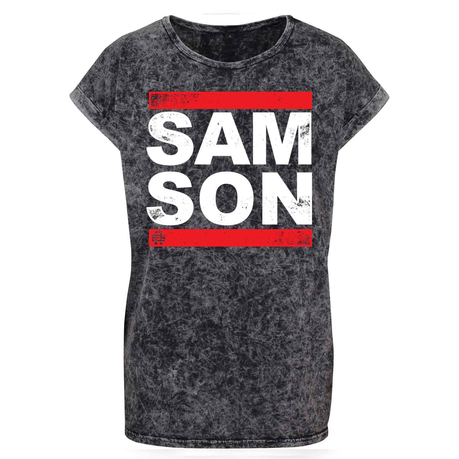 Run Samson Ladies Washed Shoulder Tee