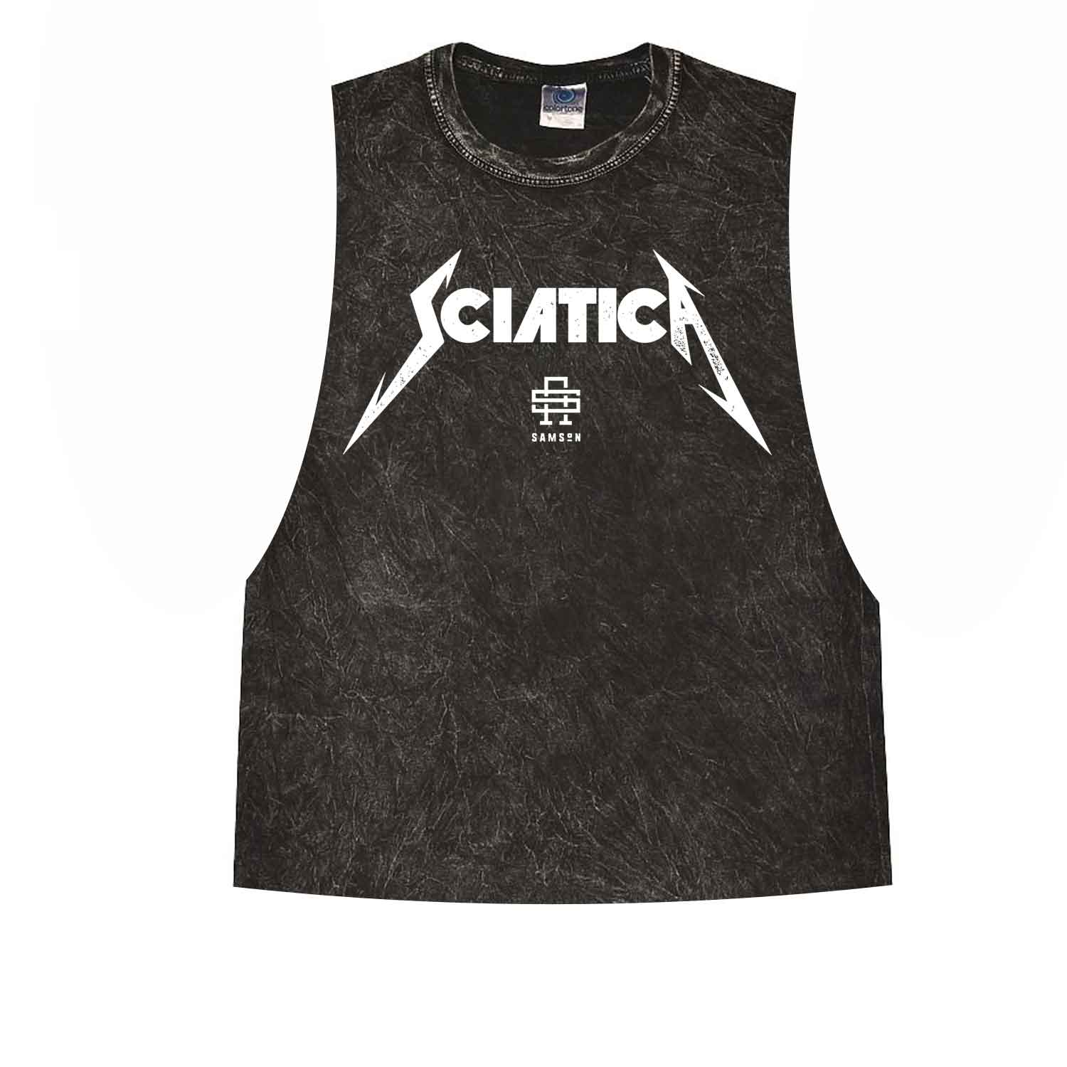 Sciatica Ladies Washed Cut Off Tank