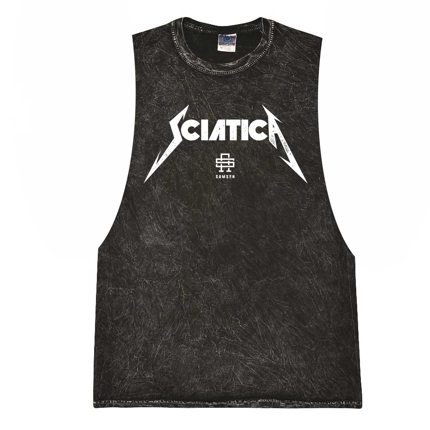 Sciatica Mens Washed Cut Off Tank
