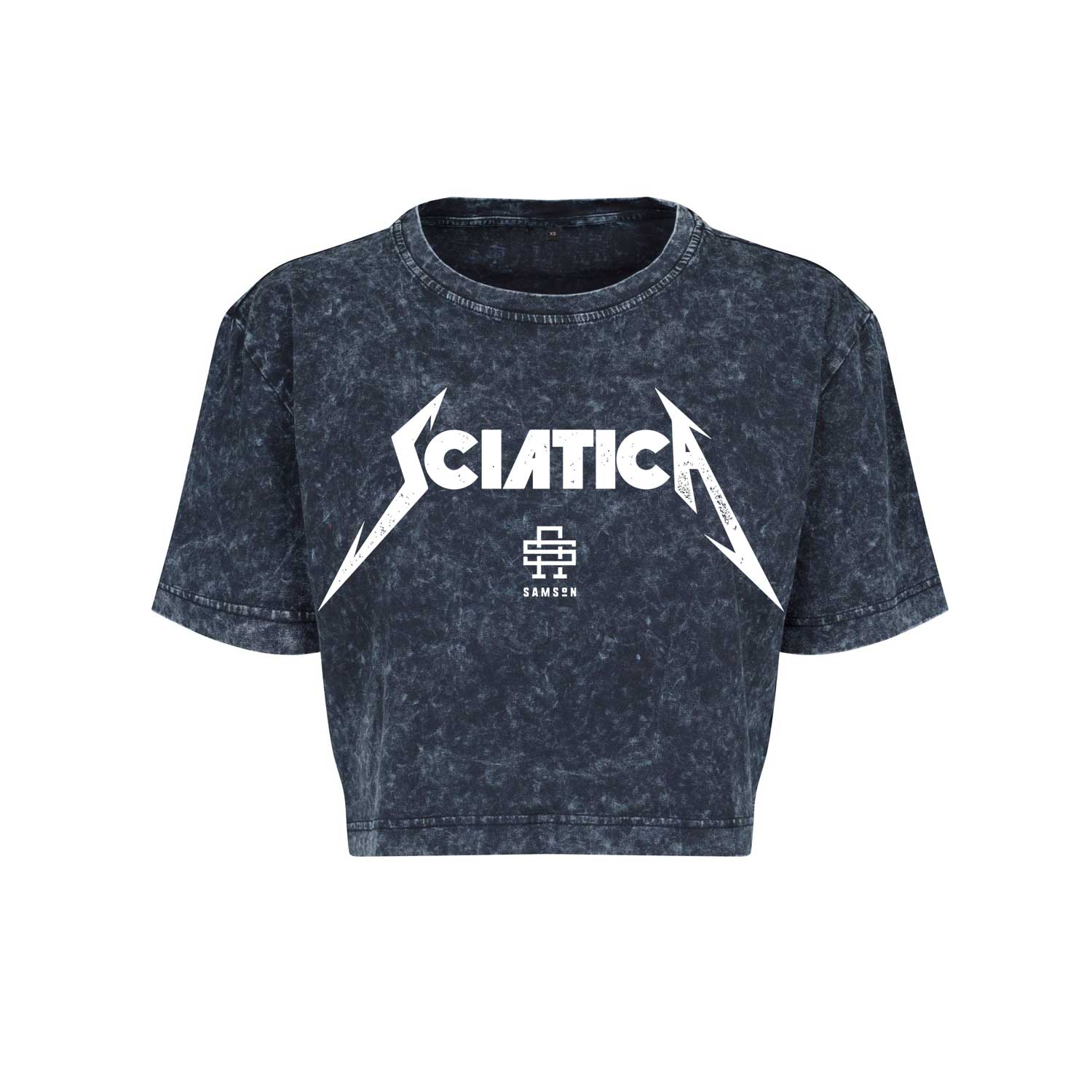 Sciatica Ladies Cropped Washed Tee