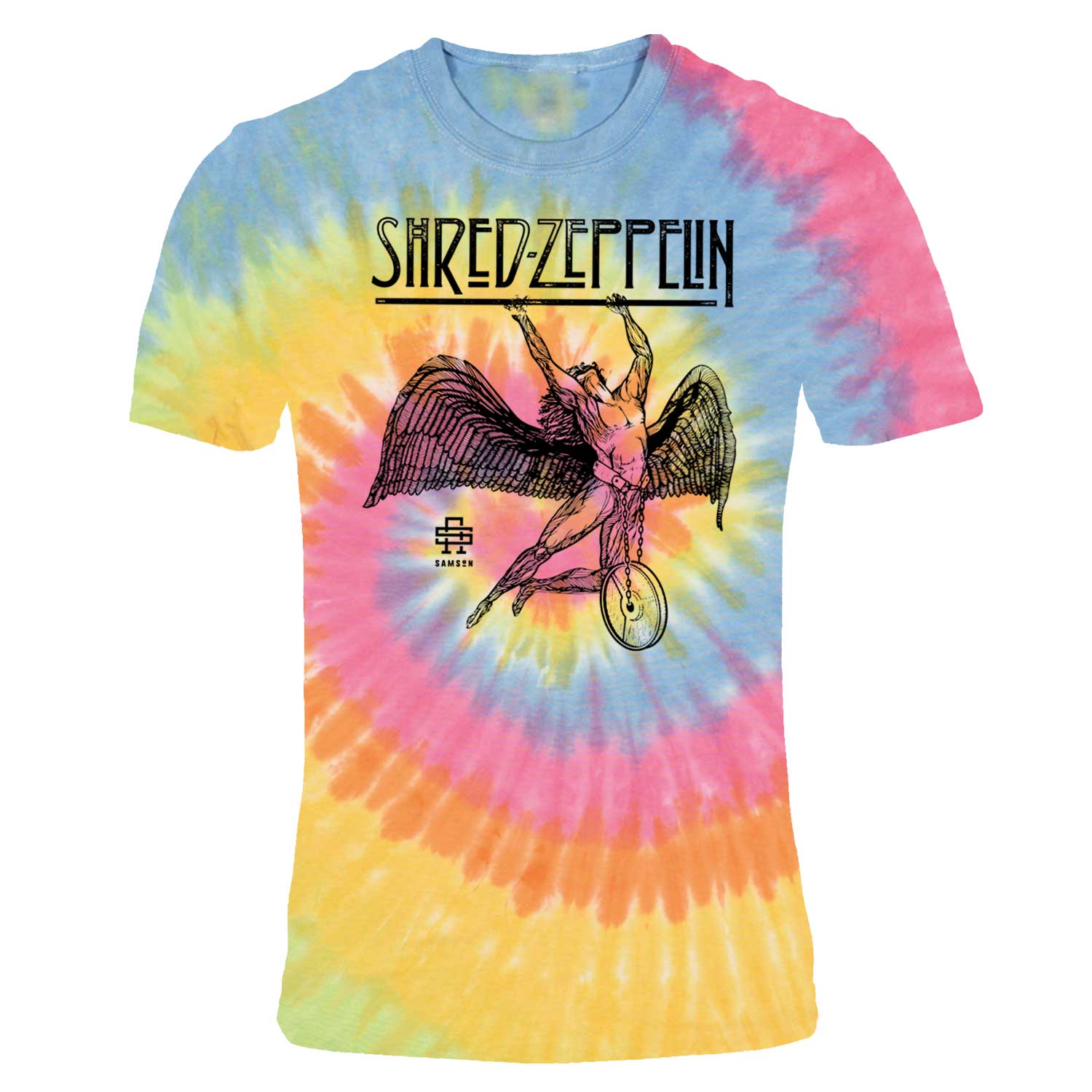 LED Zeppelin Ramble on Tie Dye T-Shirt LG