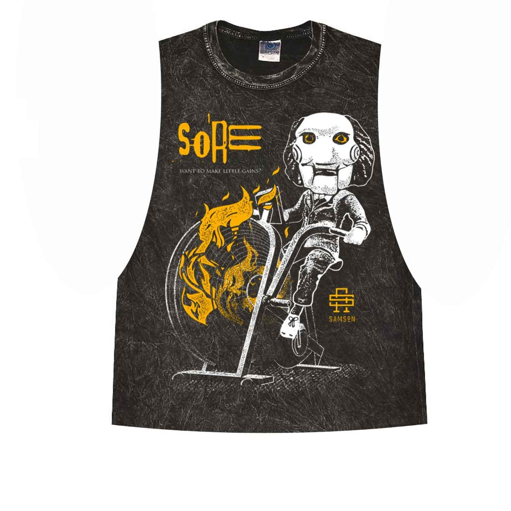 Sore Halloween Ladies Washed Cut Off Tank