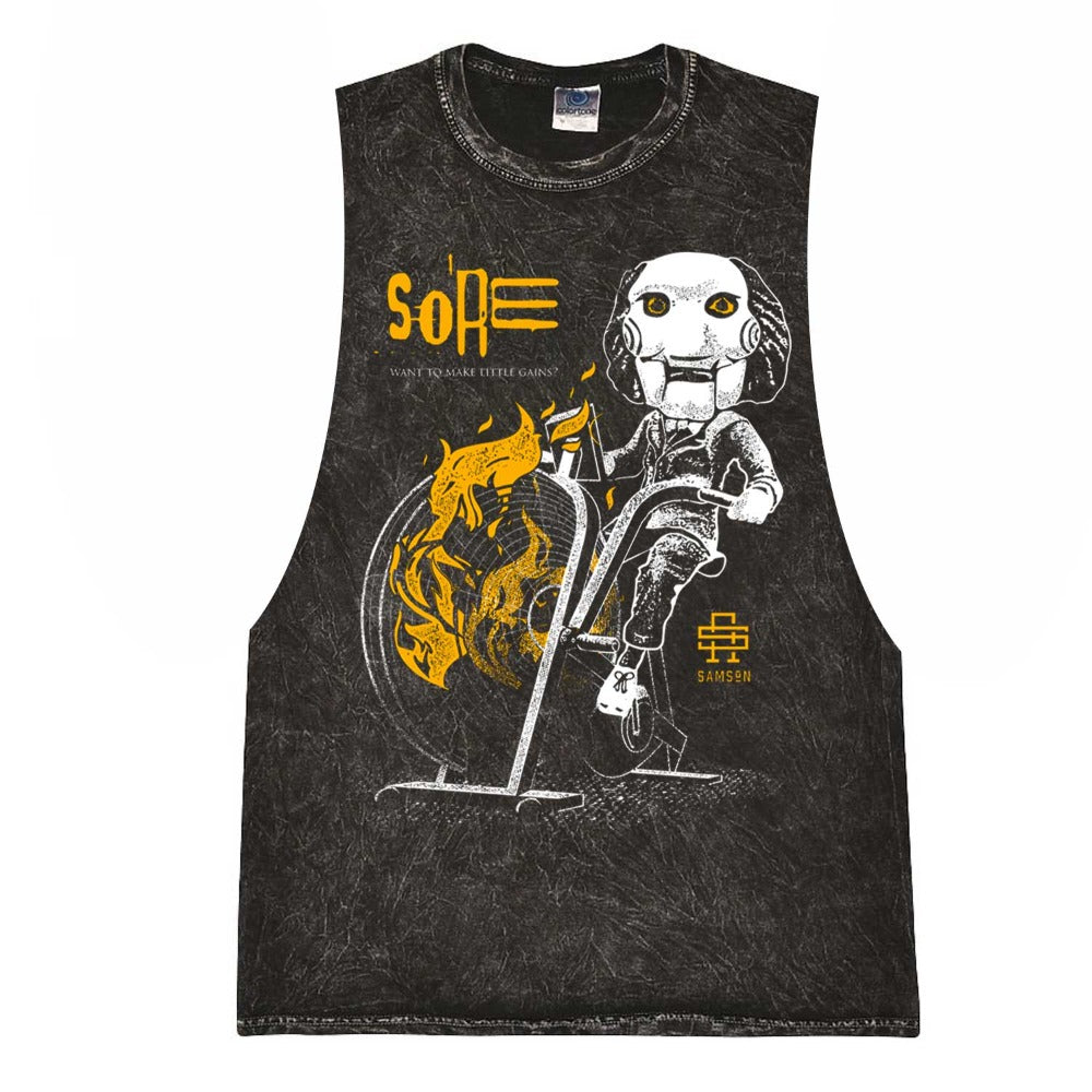 Sore Halloween Mens Washed Cut Off Tank