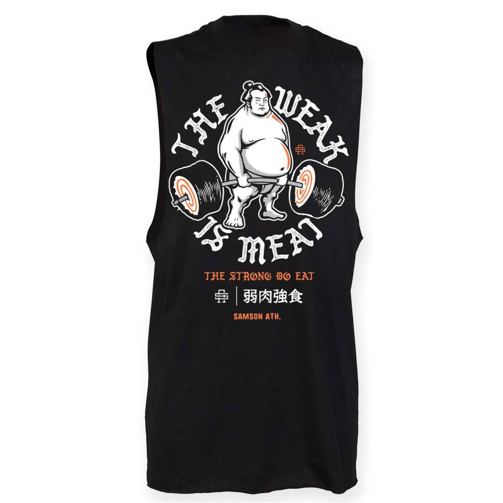 The Weak Is Meat Mens Cut Off Tank Top