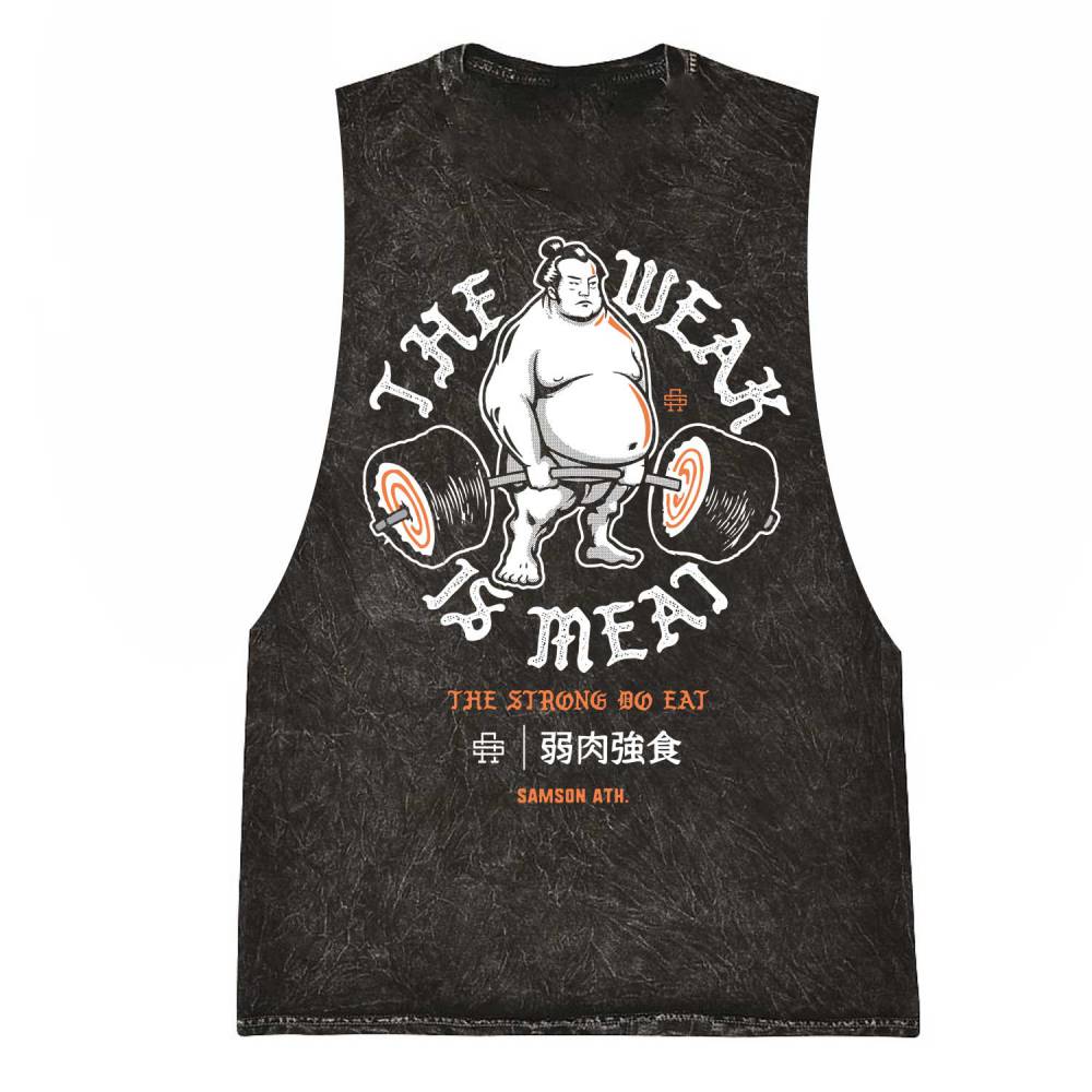 The Weak Is Meat Men's Washed Cut Off Tank