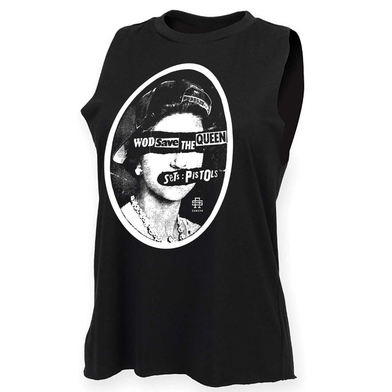 WOD Save The Queen Ladies Cut Off Tank