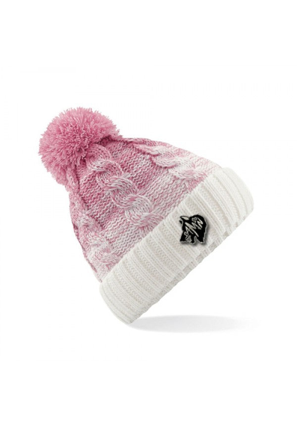 Ombre bobble hat pink samson athletics