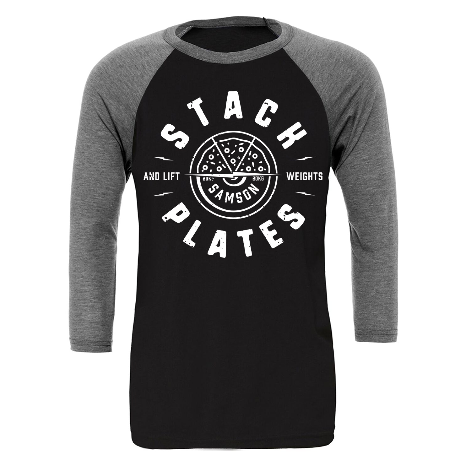 Stack Plates And Lift Weights Baseball TShirt