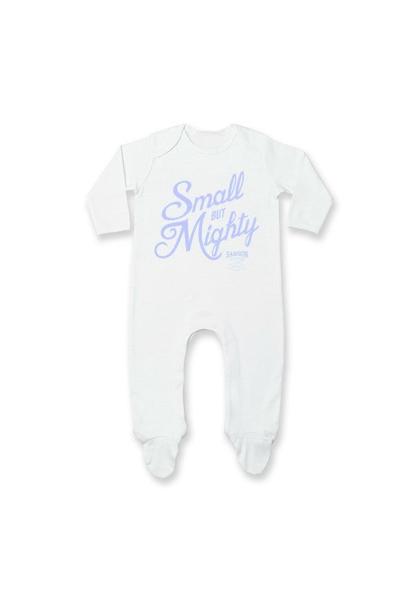 Small but mighty sleep suit blue samson athletics